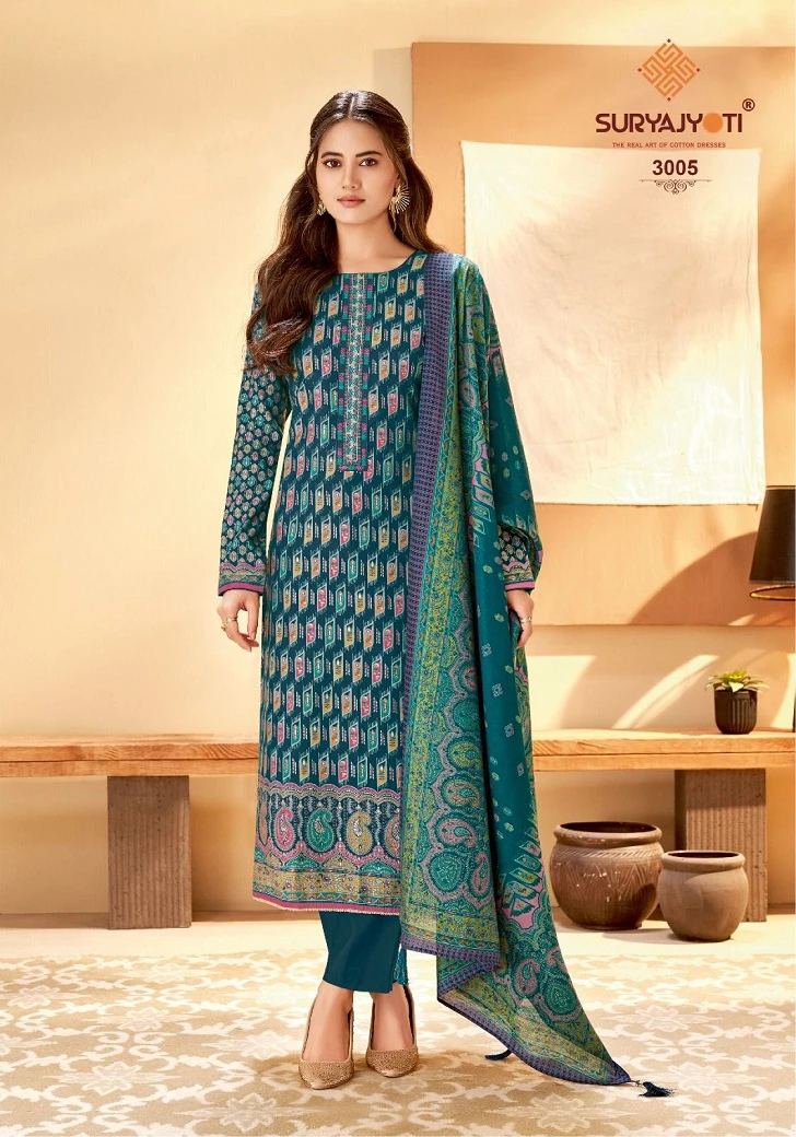 Suryajyoti Pushpa Vol 3 Modal Wholesale Salwar Suit Catalog — Wholesale Salwar Suits, MPA wholesale from Surat - Gallery Image 5